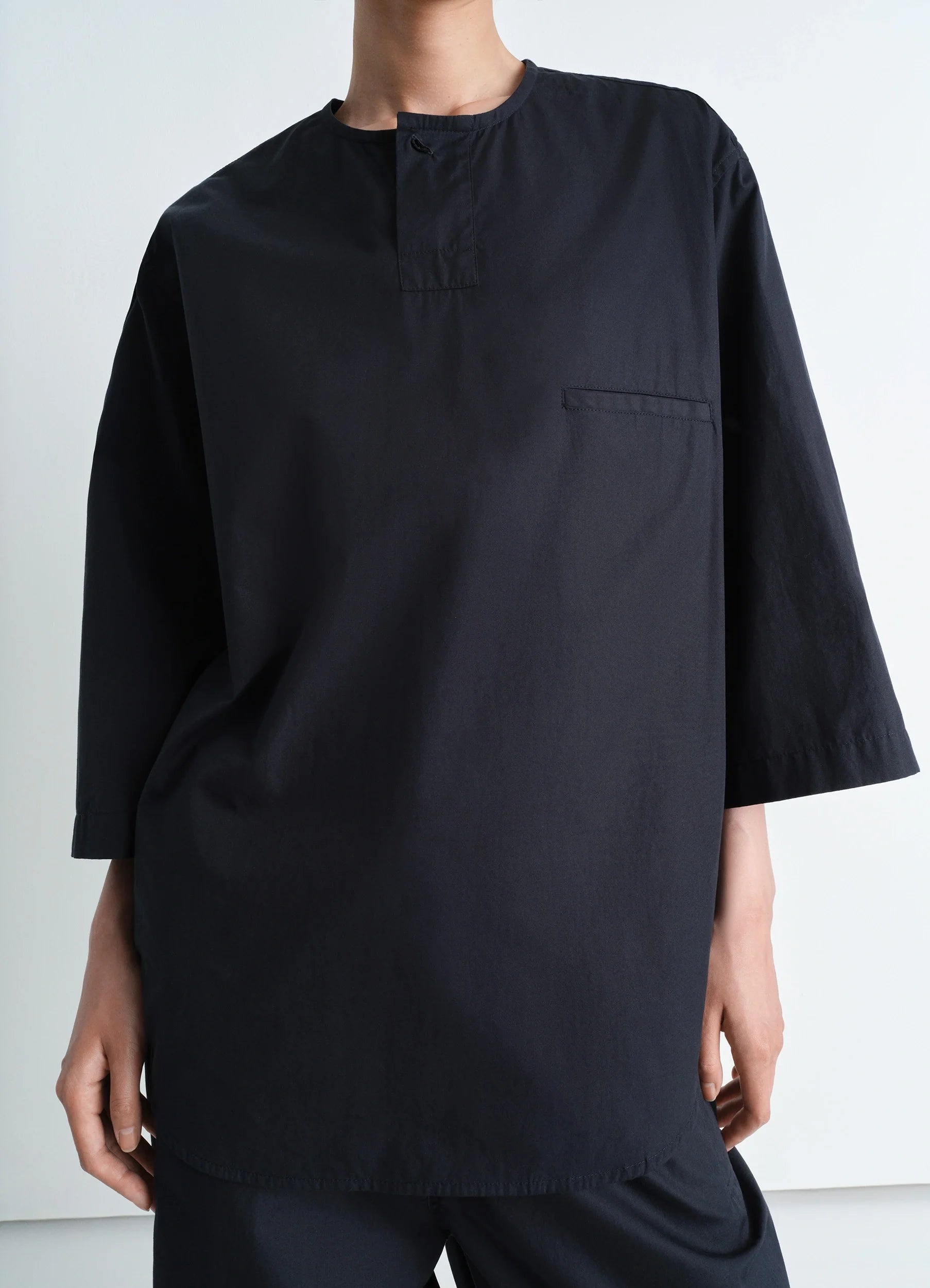 SHORT SLEEVE HENLEY TOP - 4