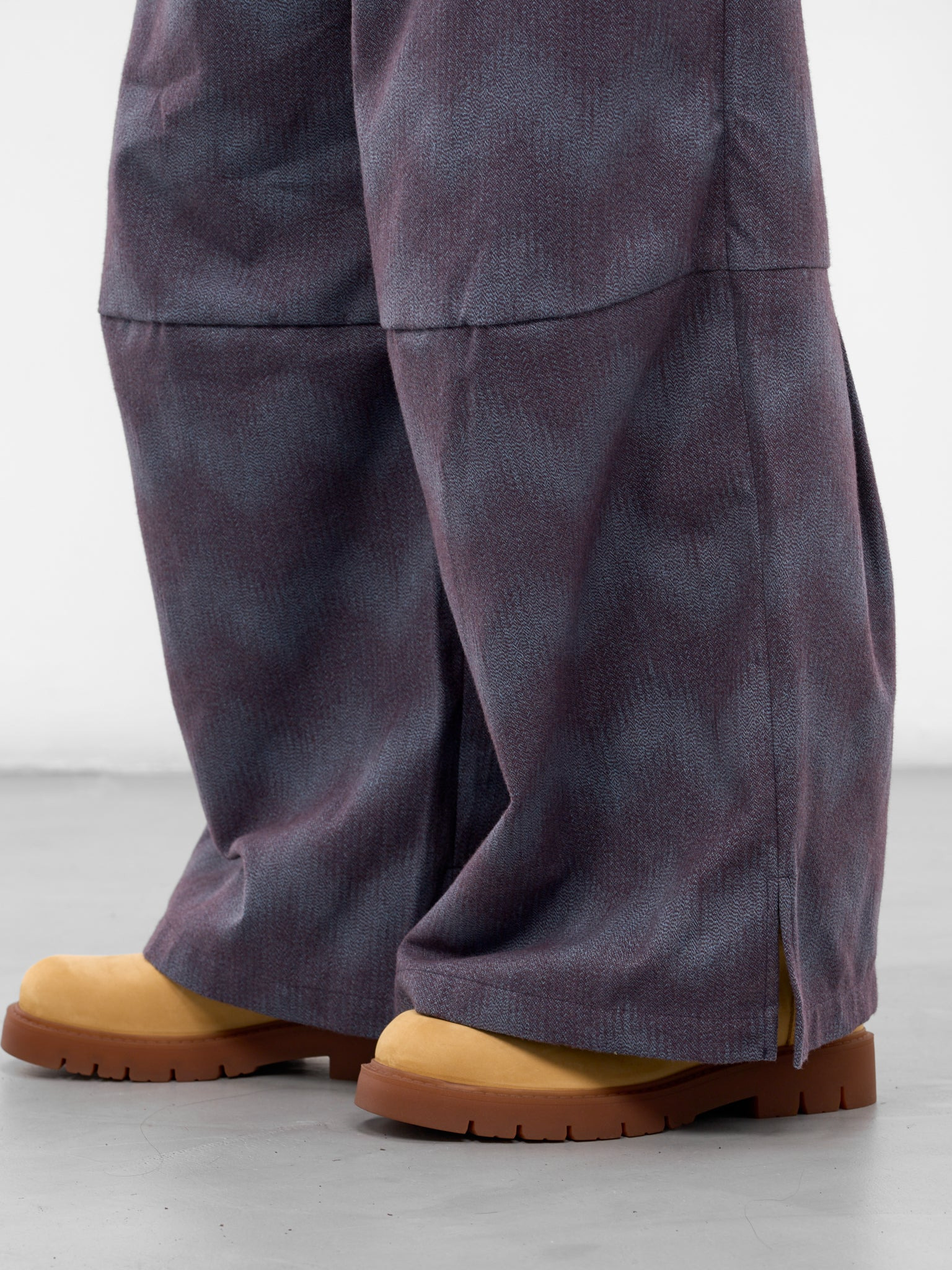 Brown Striped Baggy Sweatpants - 5