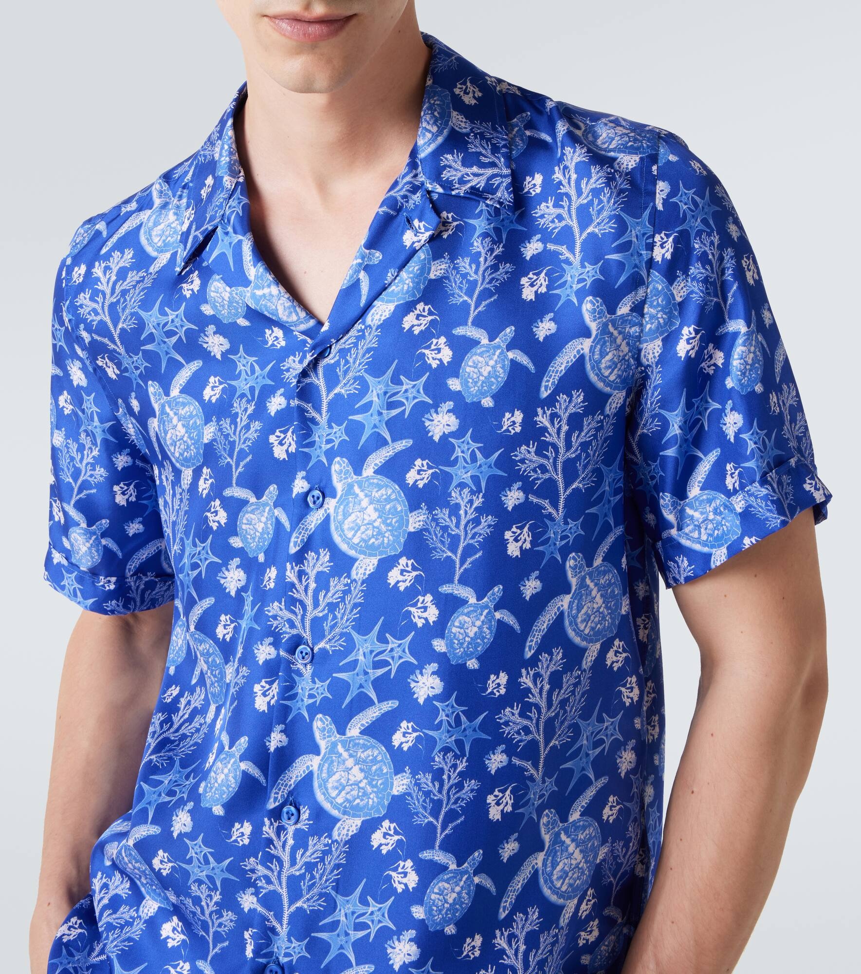 Charli printed silk bowling shirt - 5