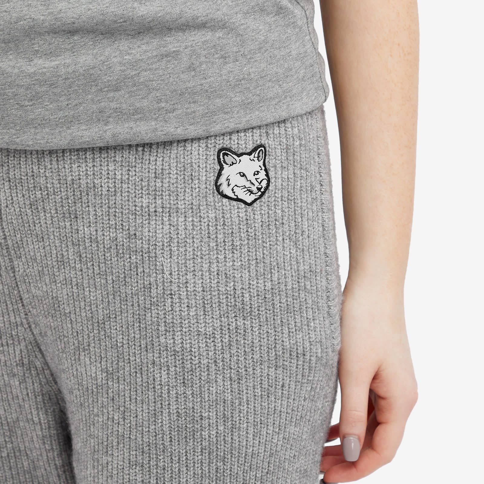 Maison Kitsune Tonal Fox Head Patch Rib Sweatpants - 5