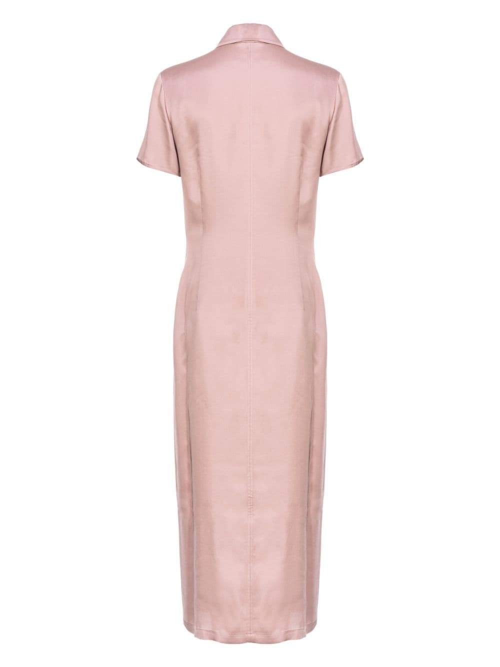 satin polo midi dress - 2