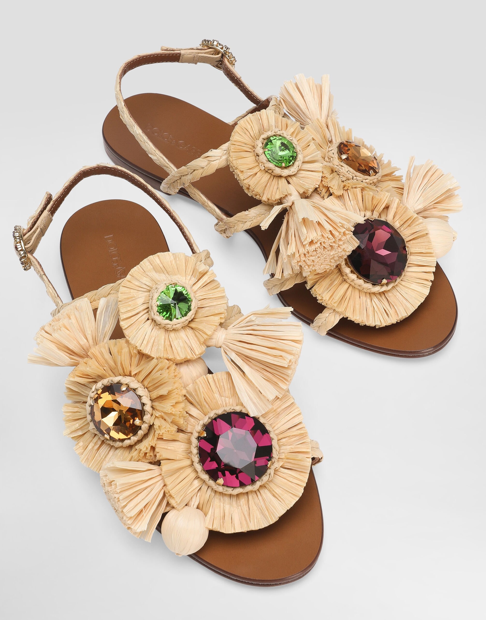 Braided rafia flip-flops - 4