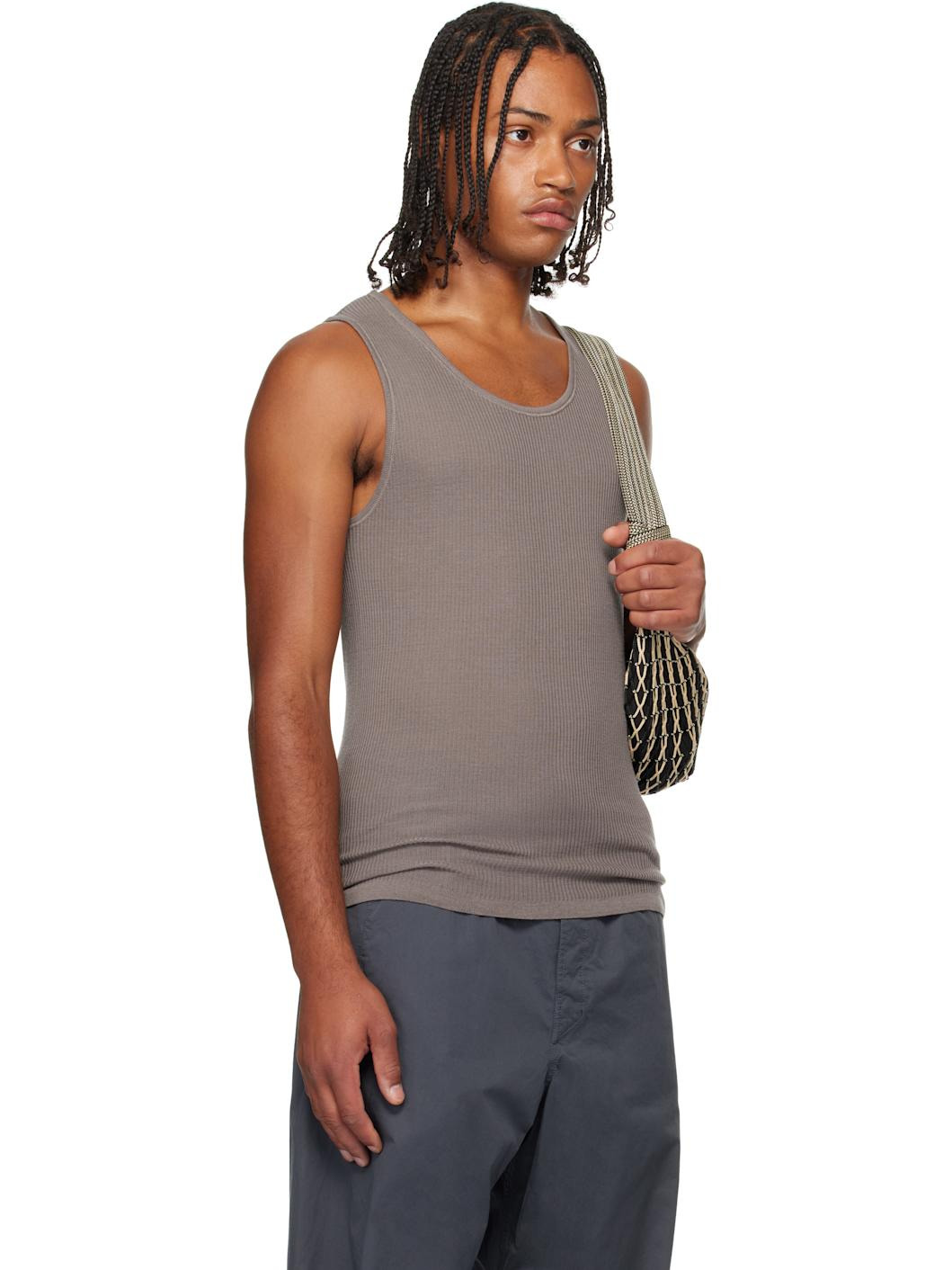 Taupe Debardeur Tank Top - 2