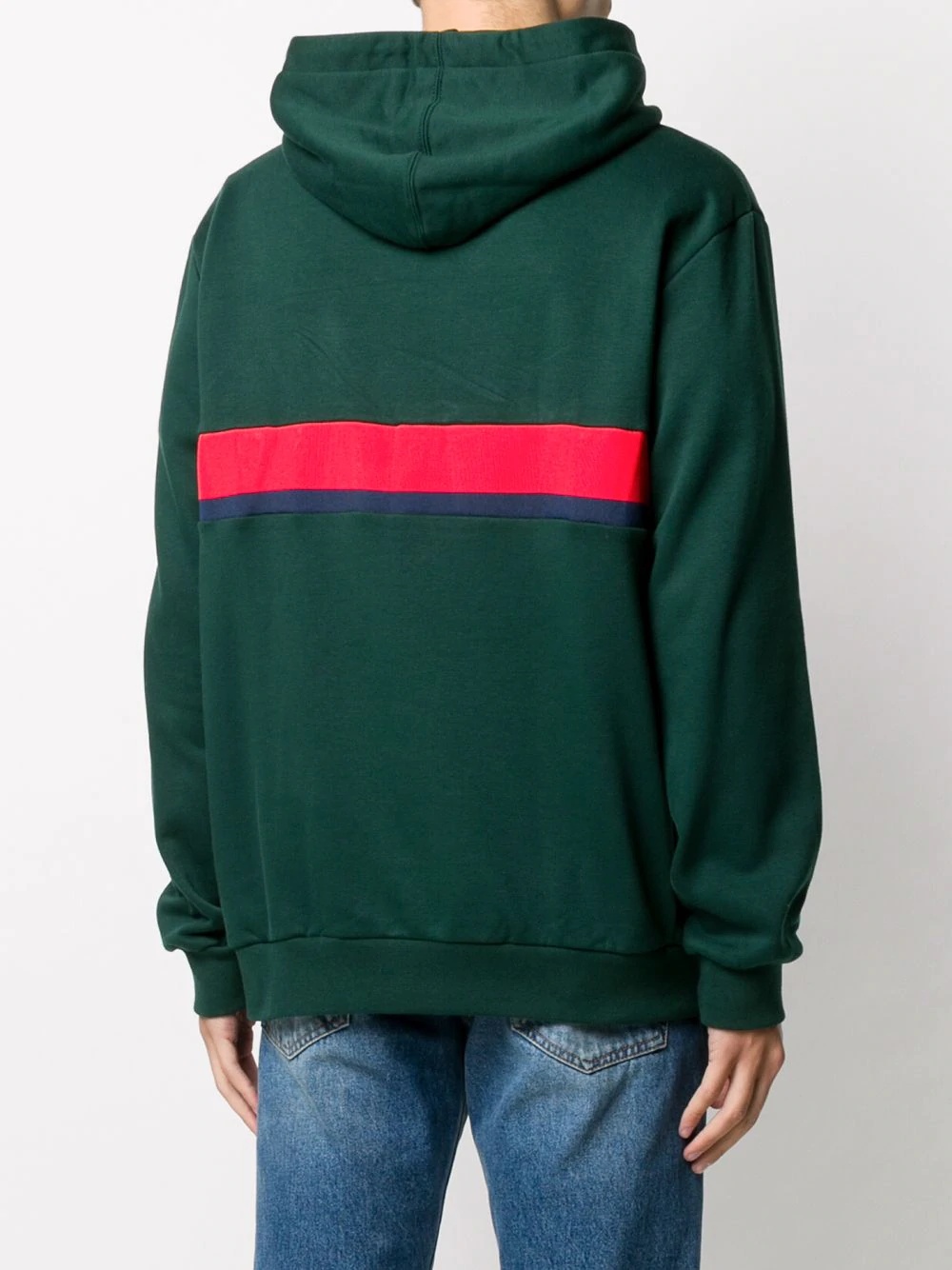 striped detail hoodie - 4