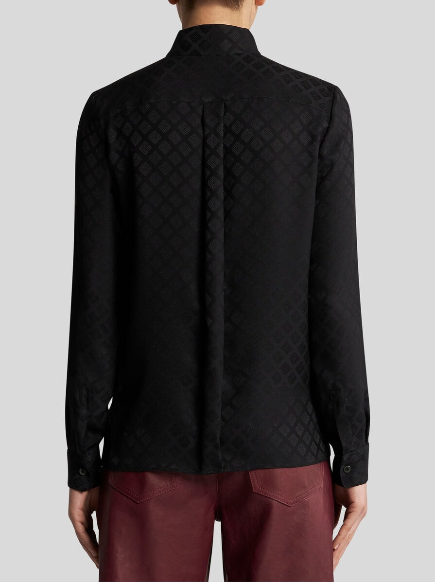 JACQUARD SCARF-COLLAR SHIRT - 5