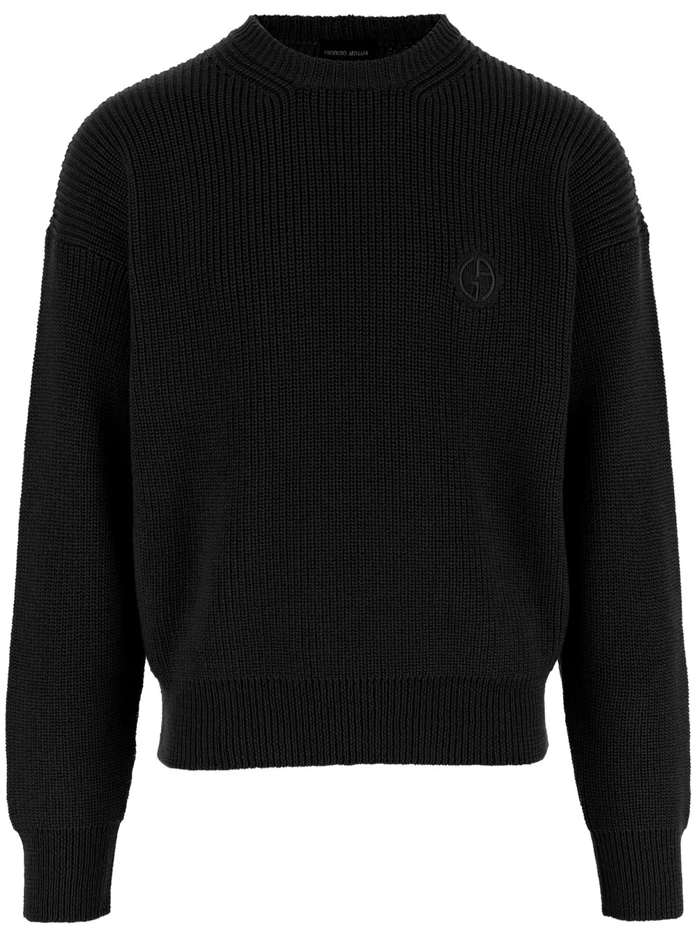 CREW NECK SWEATER IN VIRGIN WOOL WITH CORN PATTERN - 1
