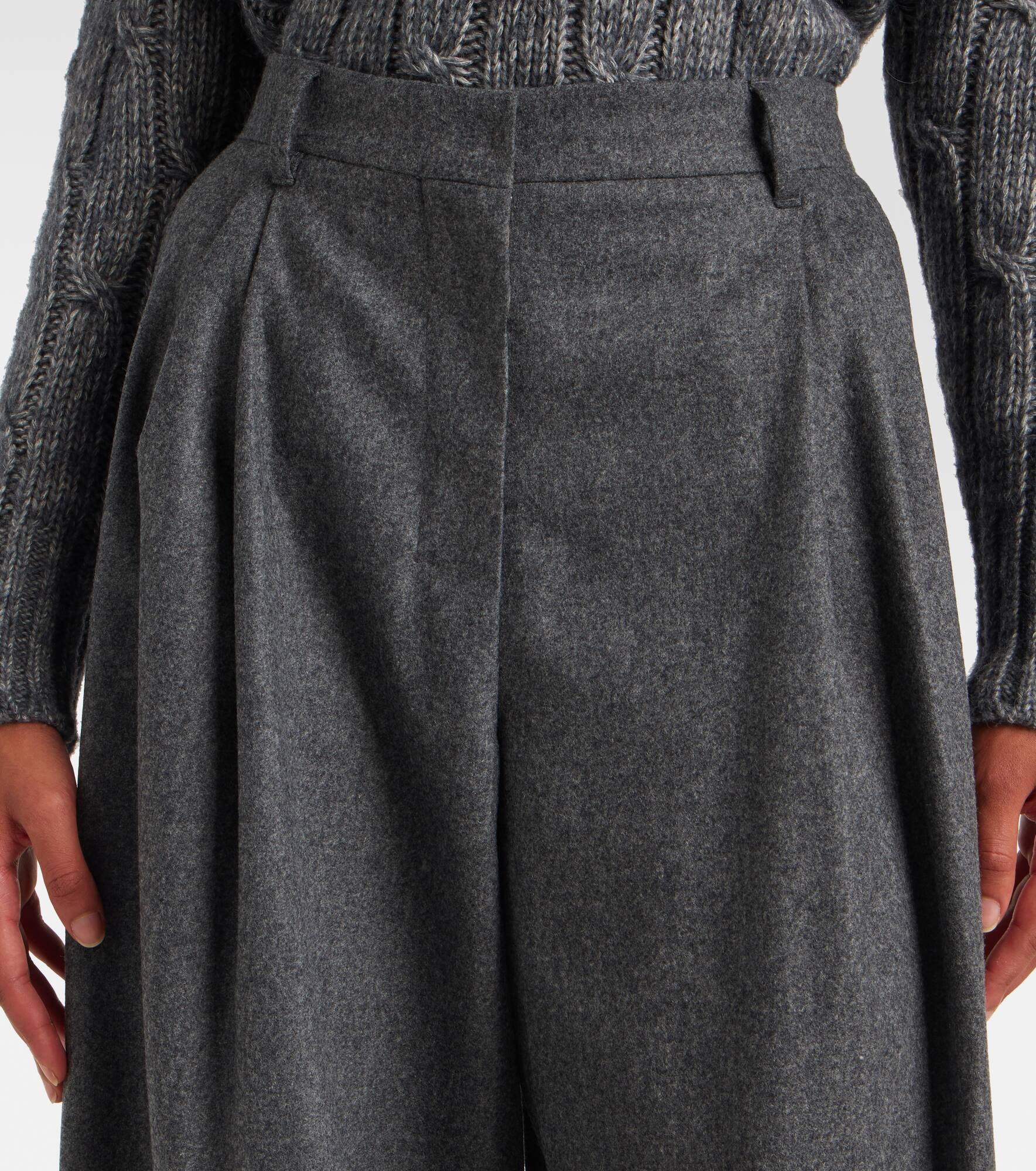High-rise wool straight pants - 4