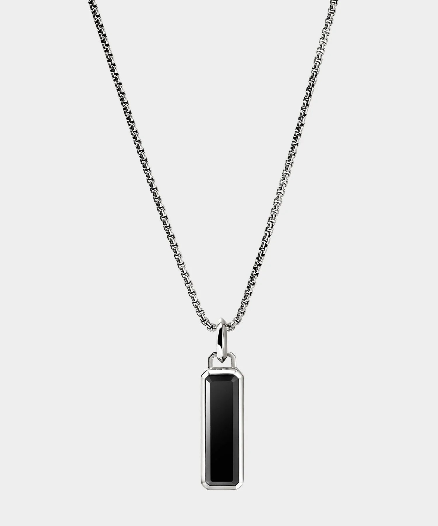 John Hardy Sterling Silver Onyx Talisman Necklace - 1