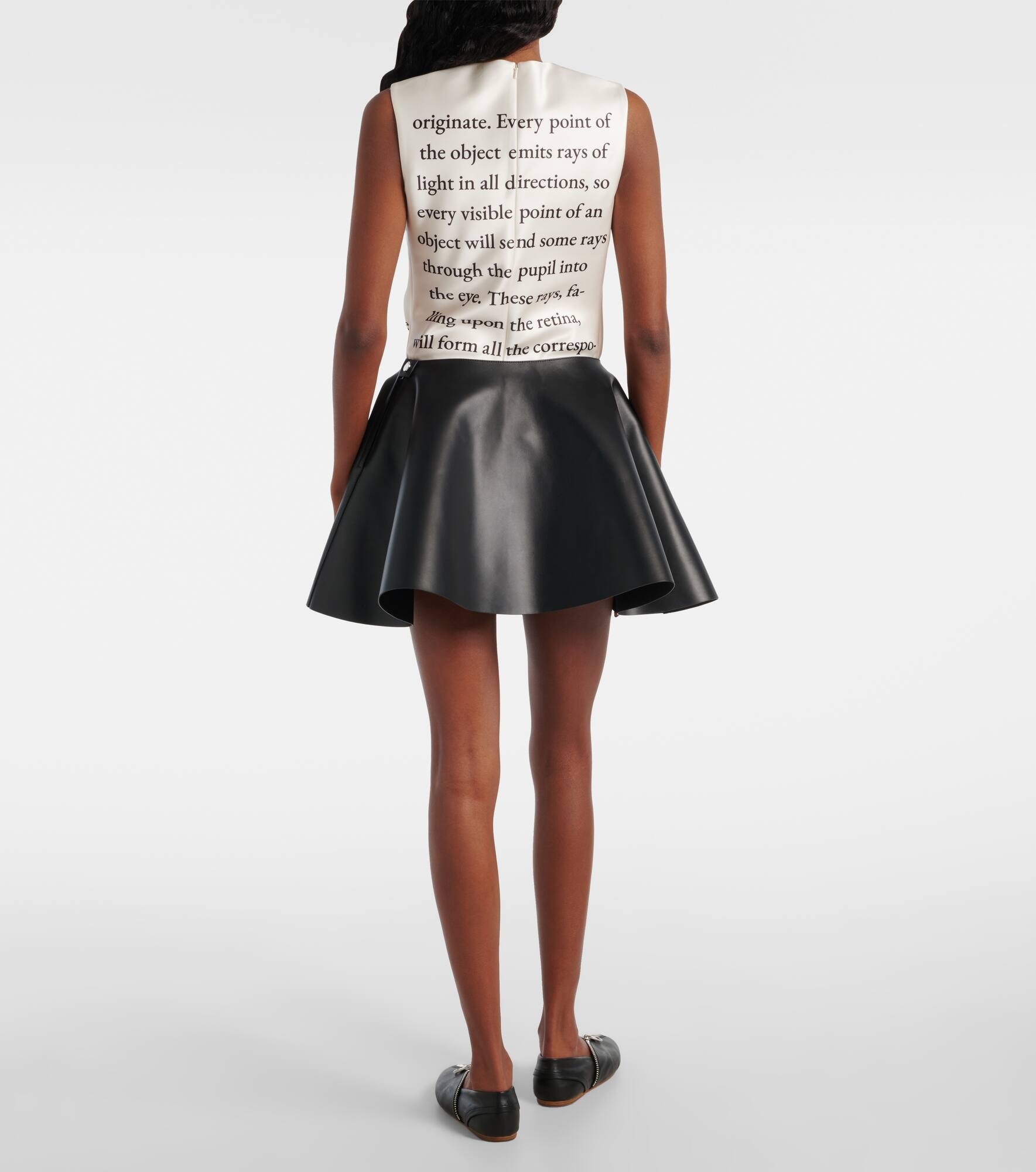 Circle leather miniskirt - 3