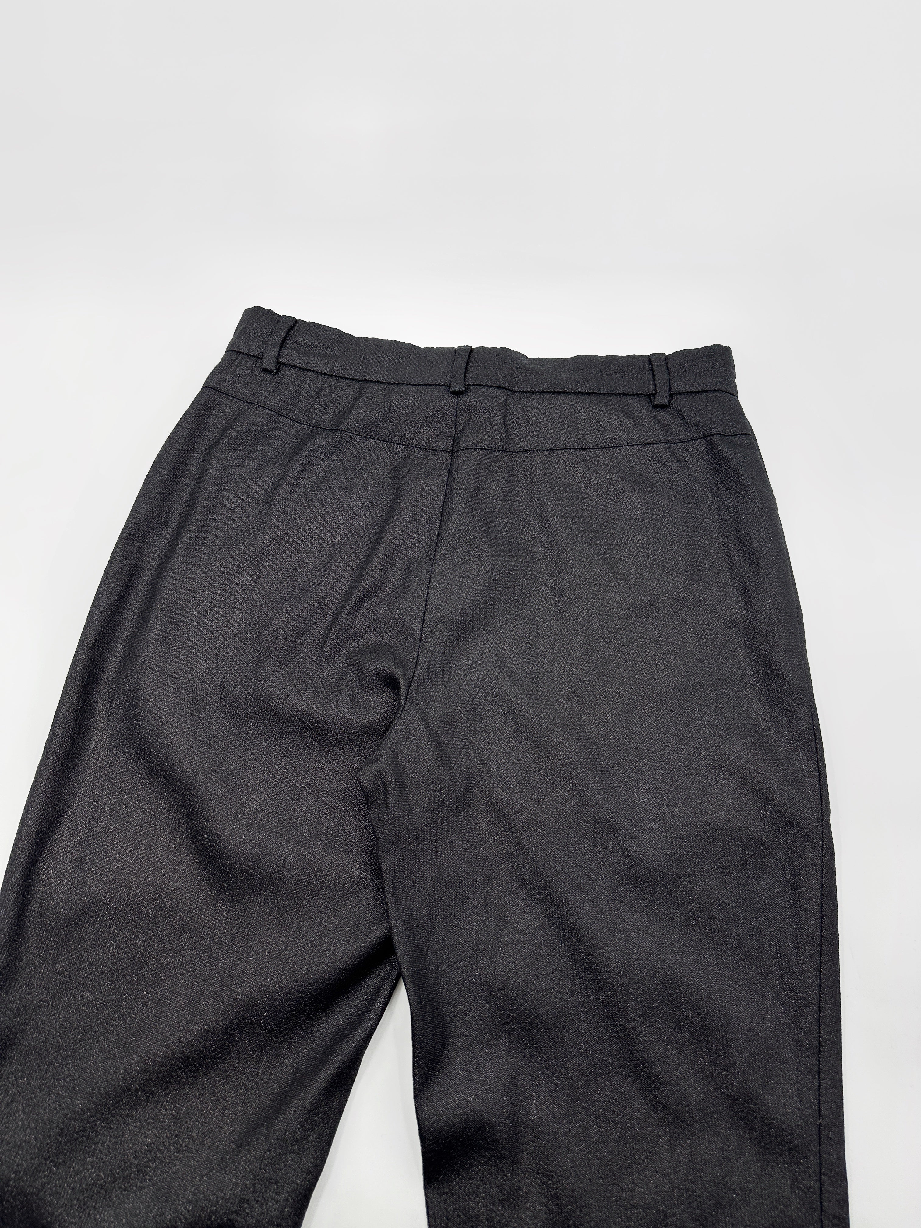 UNALTERED Gucci Spring 1997 Tom Ford Metallic Dark Brown Glitter Lurex Pants 40 - 10
