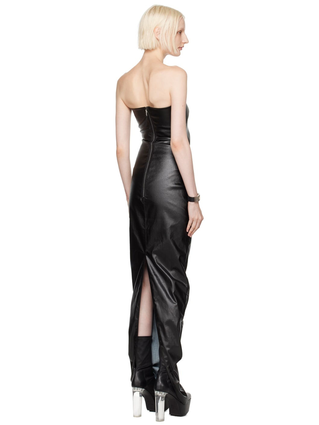 Black Porterville Prong Denim Maxi Dress - 3