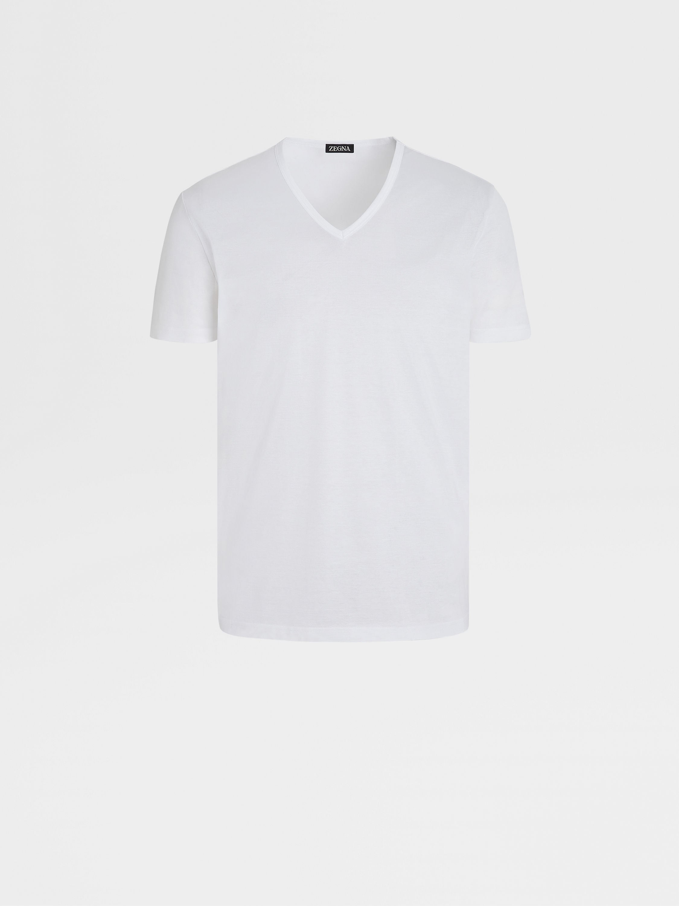 WHITE COTTON T-SHIRT - 1