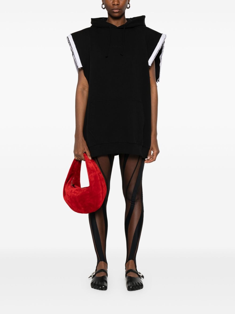layered shoulder hoodie - 2