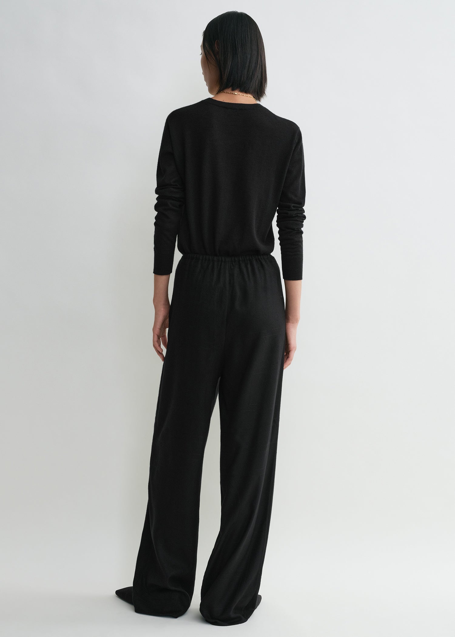 Monogram flannel pj bottoms black - 4