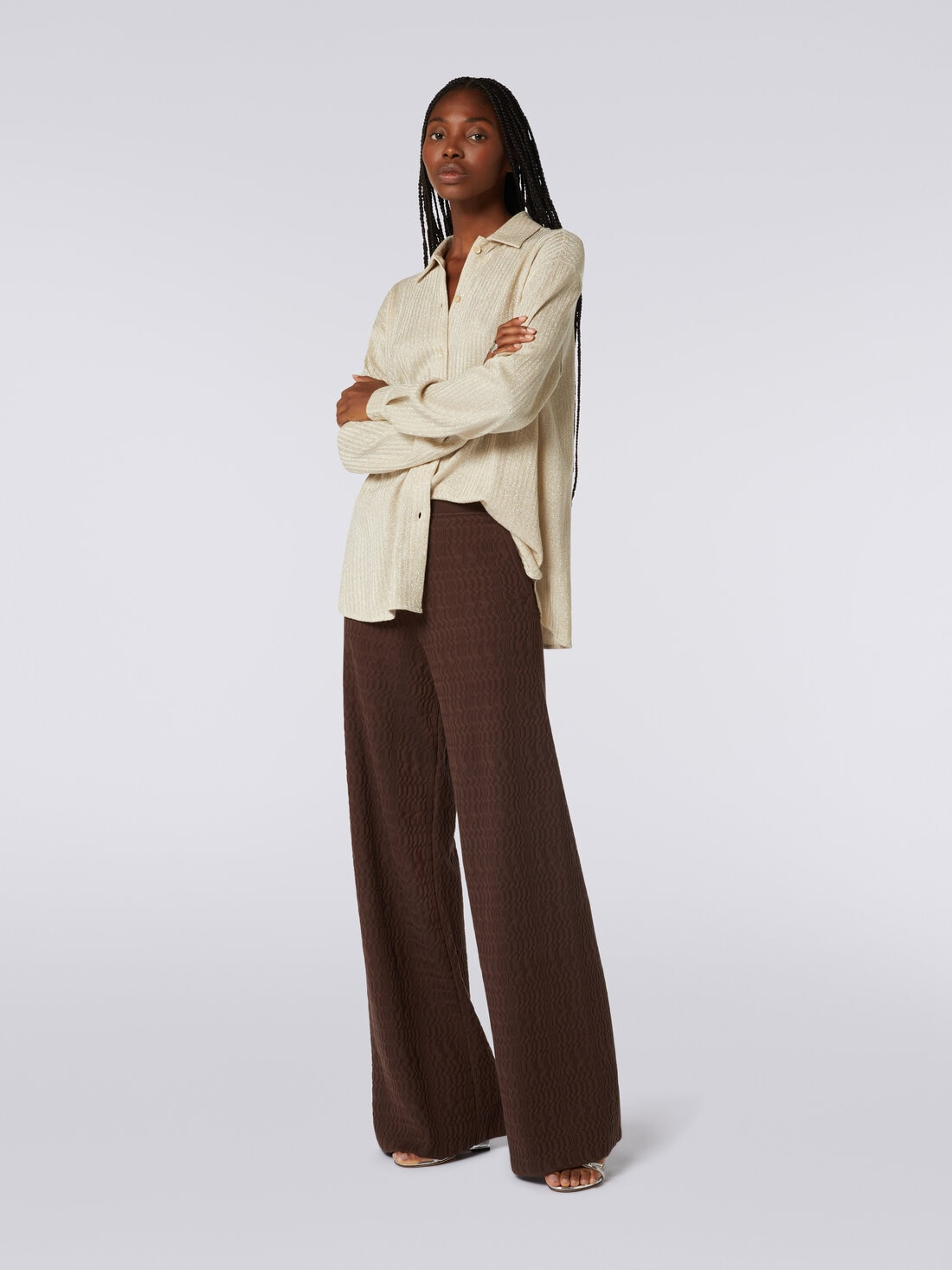 Cotton palazzo trousers - 3