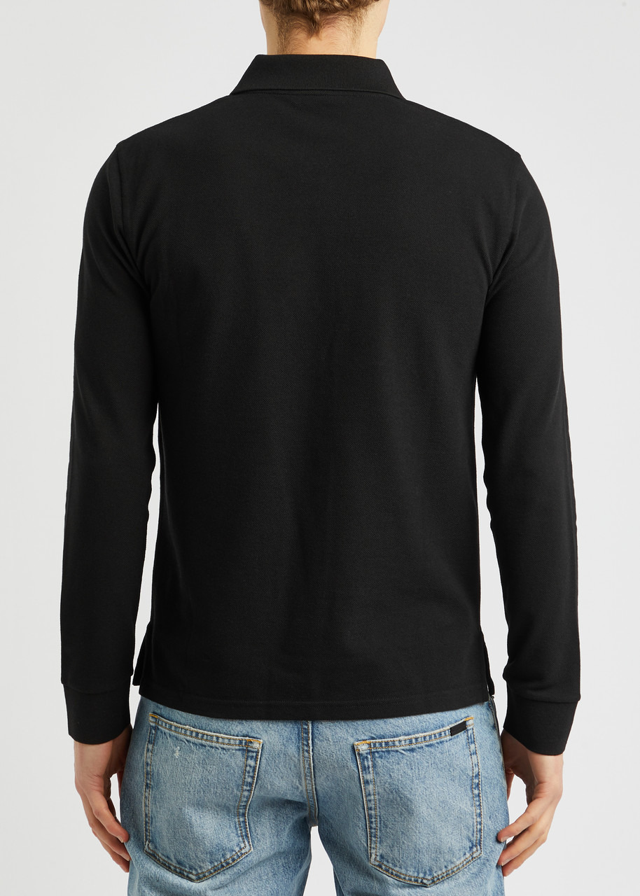 Logo piqué cotton-blend polo shirt - 3