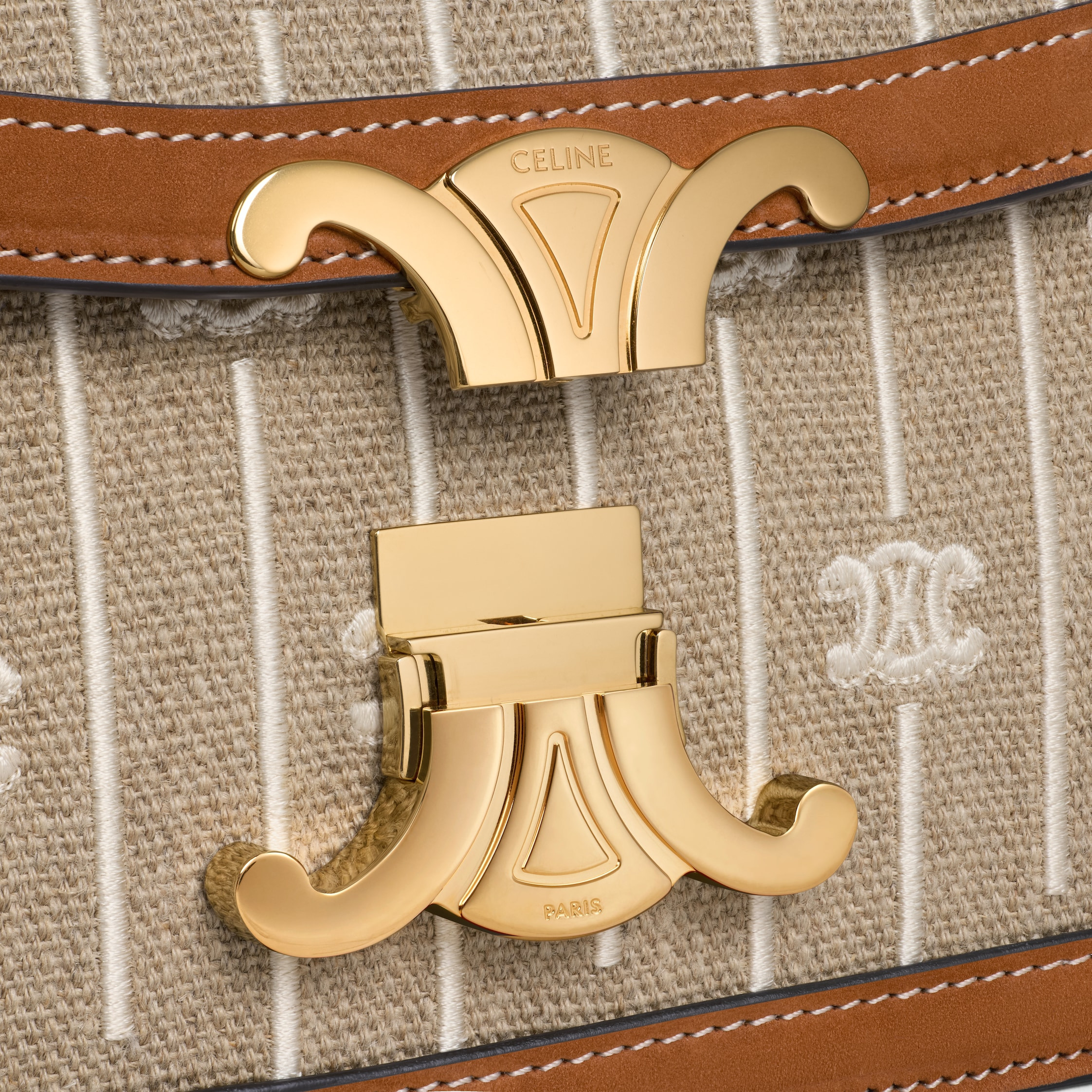 TEEN TRIOMPHE BAG IN TEXTILE WITH TRIOMPHE ALL OVER AND CALFSKIN - 5