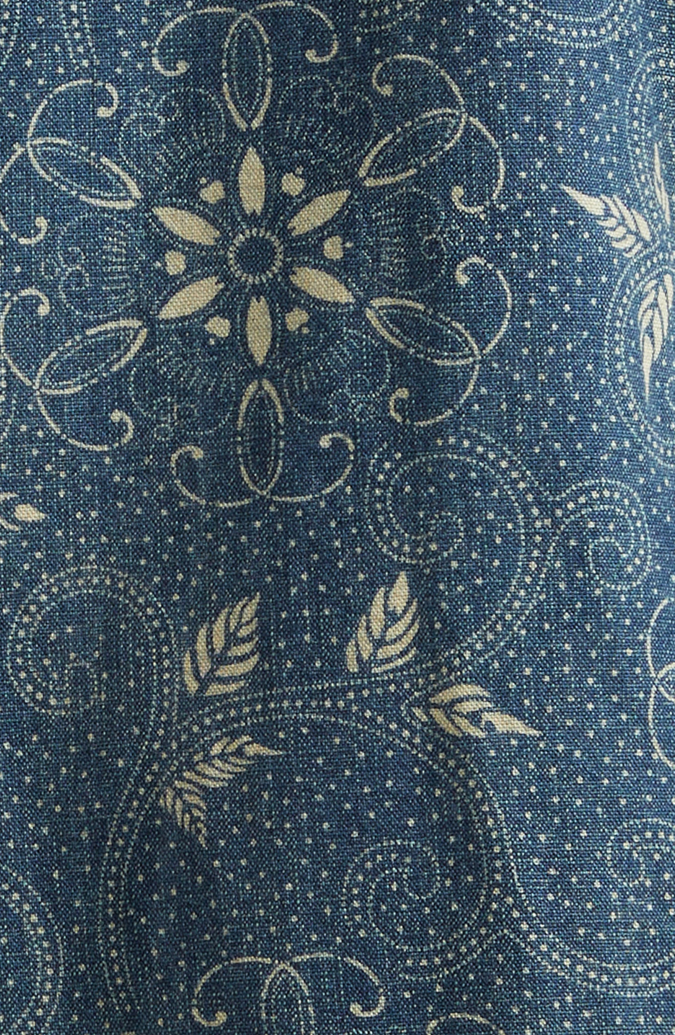 Double RL Indigo Print Woven Overshirt in Rl-748 Indigo/White Multi at Nordstrom - 7