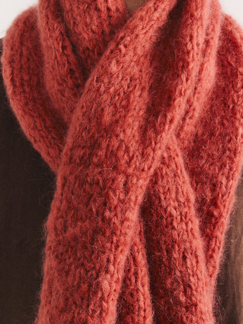 SCARF - MOHAIR - RUST 4