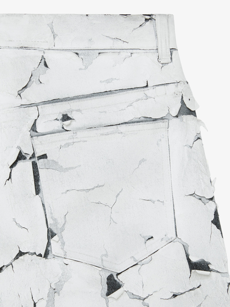 JEANS WITH ZIPS IN CRACKLED COATED DENIM 5