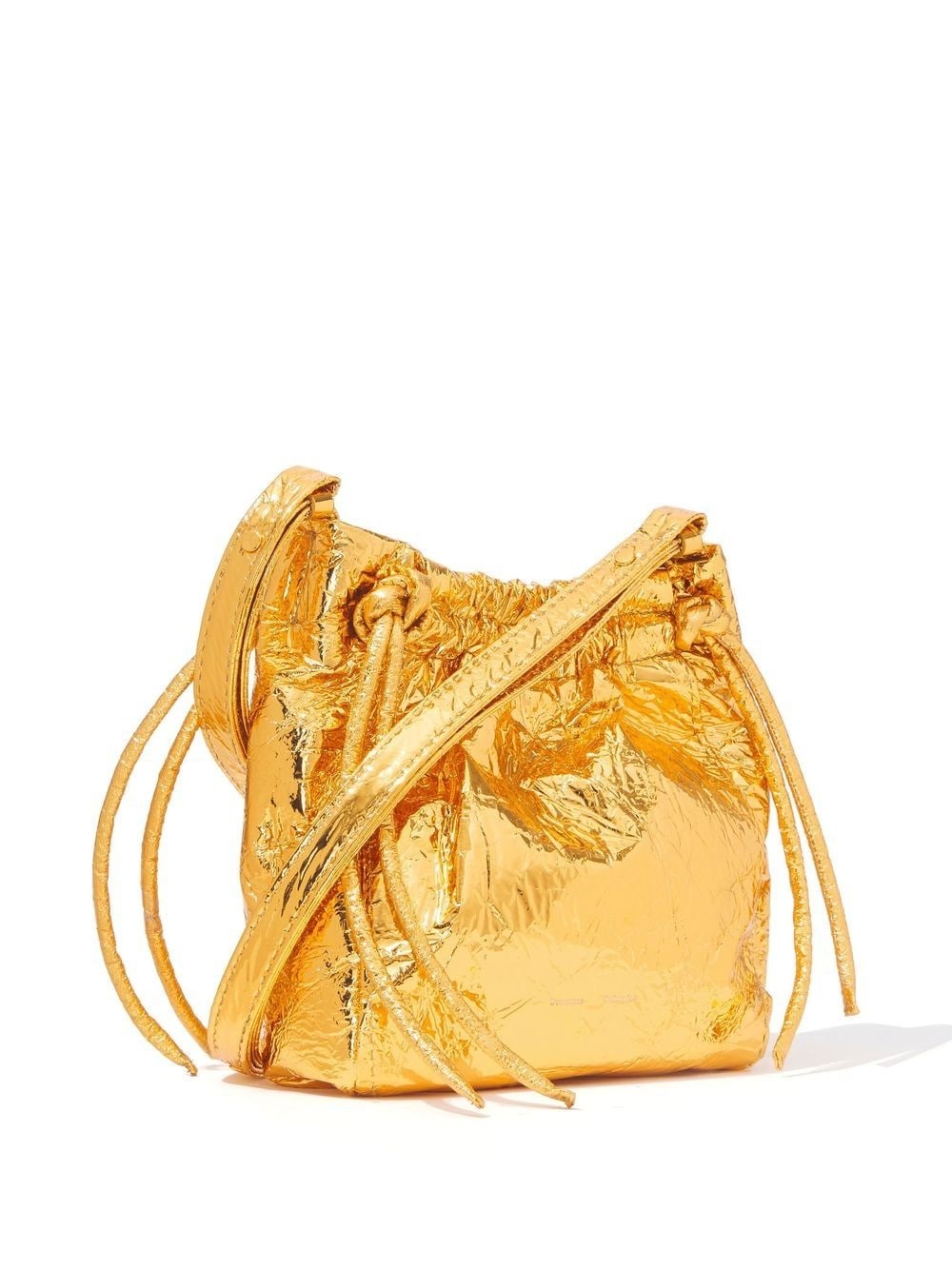 metallic drawstring pouch bag - 3