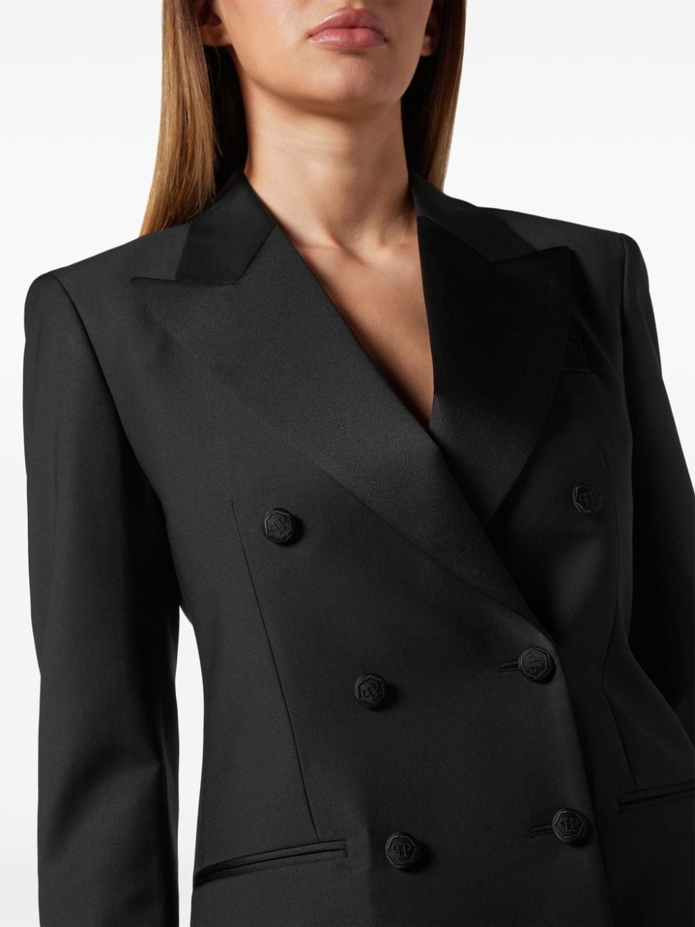 peak-lapels double-breasted blazer - 5