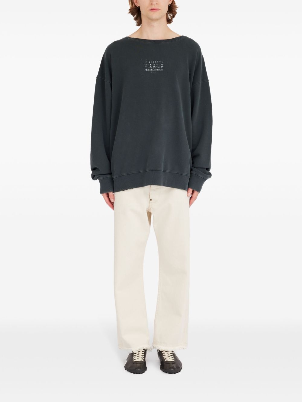 numbers motif sweater - 2