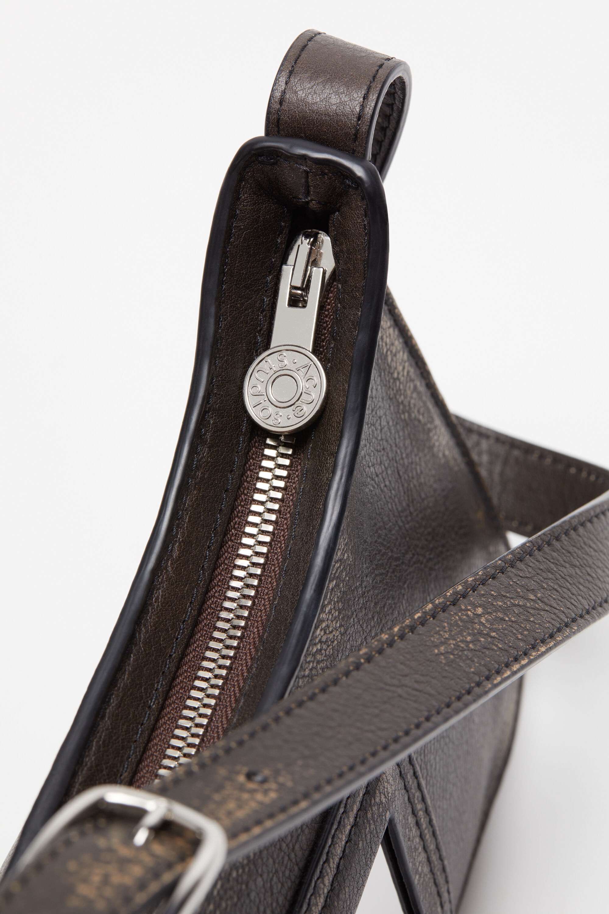 Platt mini shoulder bag - Dark brown/beige - 6