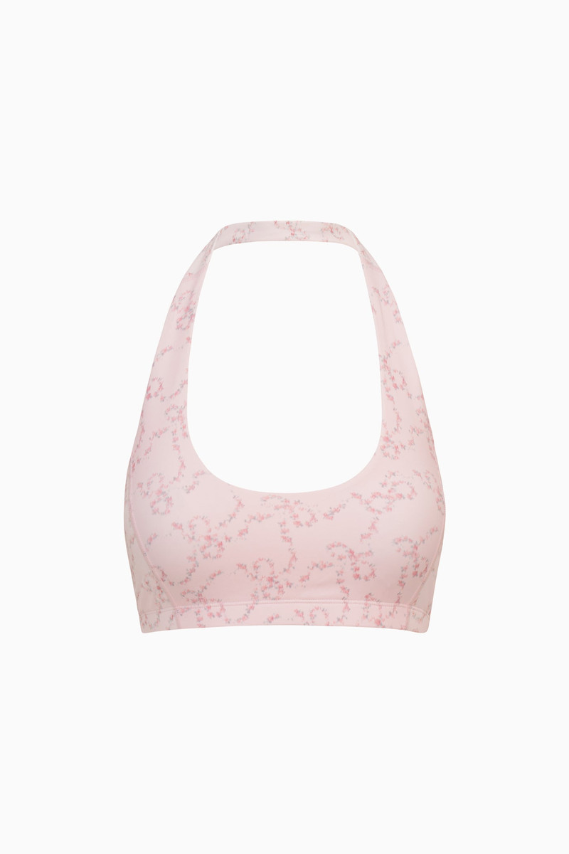 Dierdra Floral Bow Print Active Bra 1
