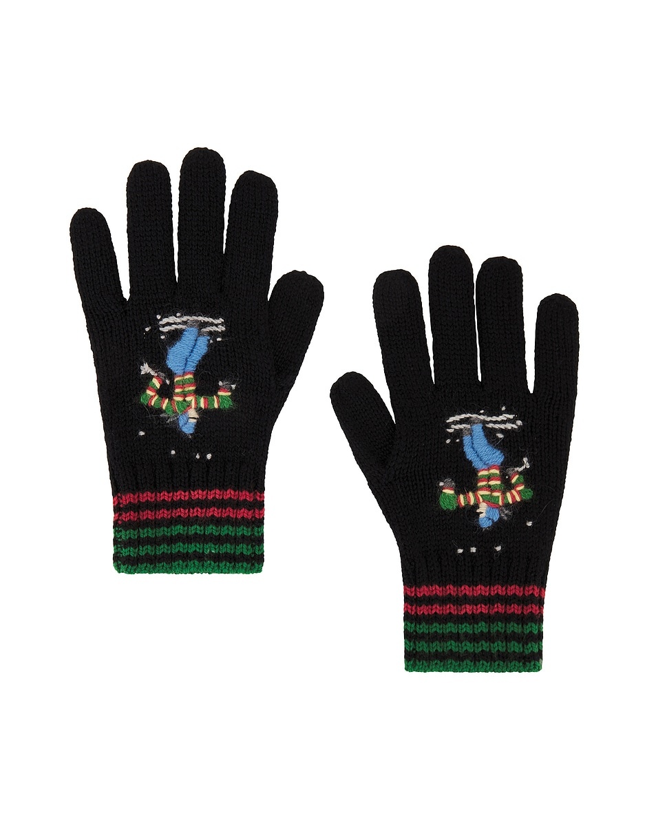 手袋 BODE Ski Run embroidered merino wool gloves BODE Ski Run Gloves | forward | REVERSIBLE