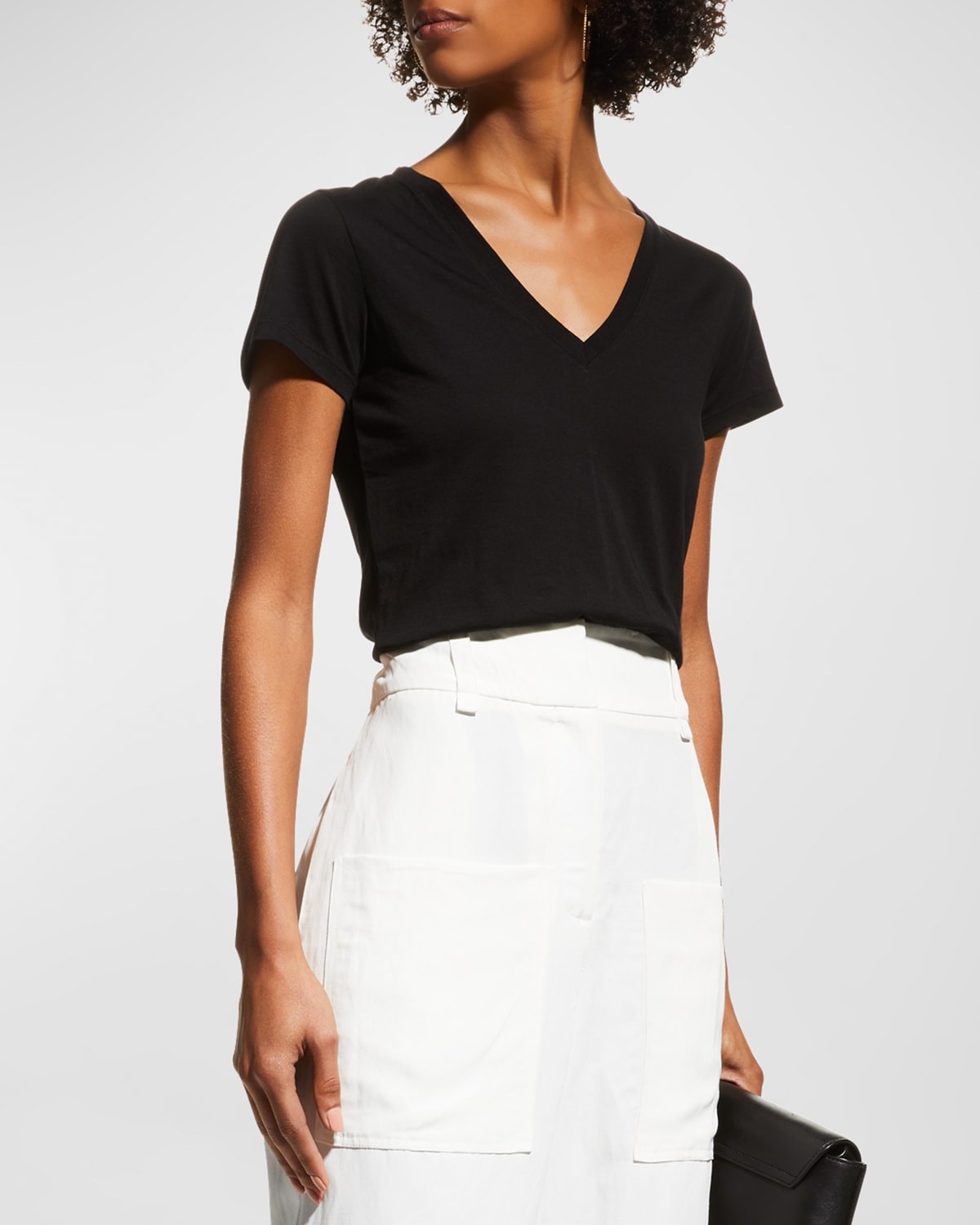 Essential Pima Cotton V-Neck Tee - 4
