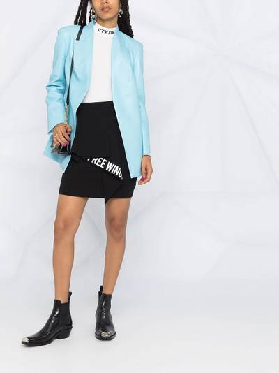 Off-White slogan-print ruffled-detail skirt outlook