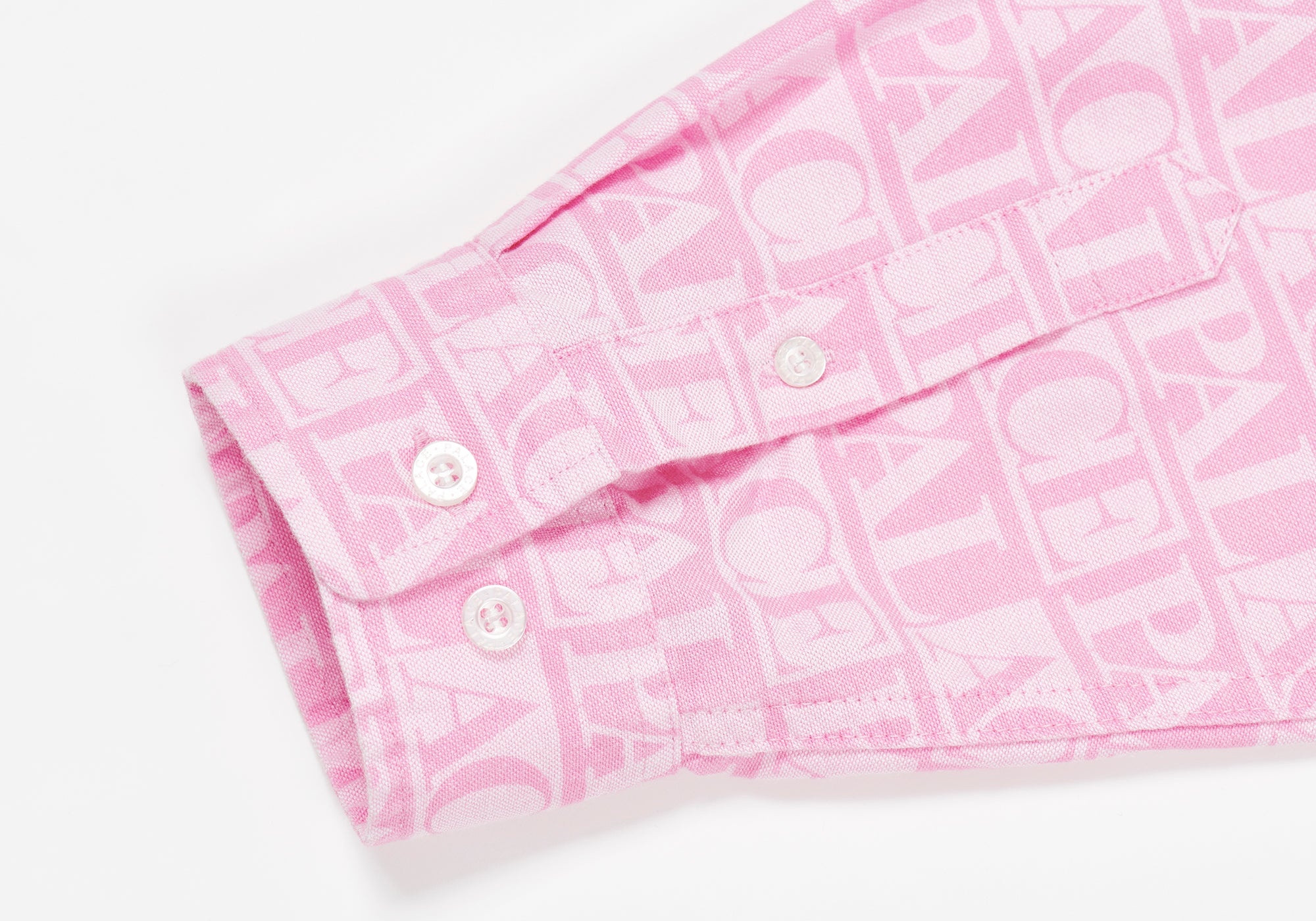 DOMINO PRINT OXFORD SHIRT PINK - 5