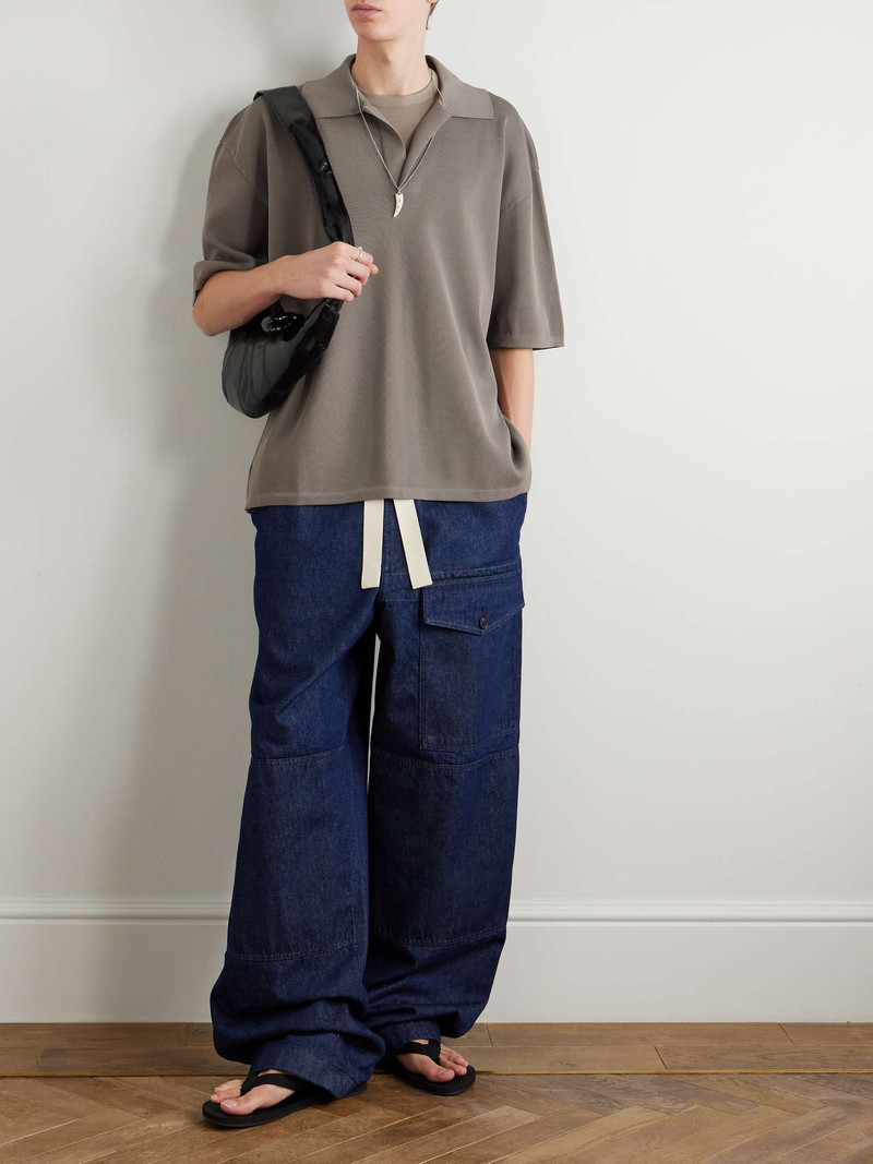 AMI Paris Oversized Jersey Polo Shirt outlook