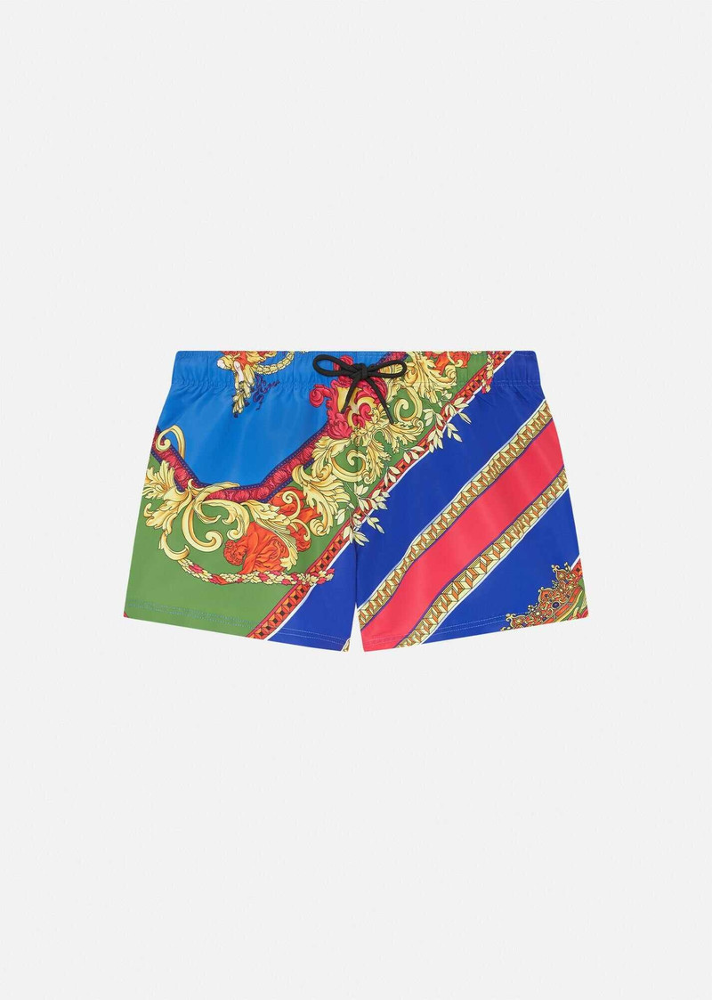 Medusa Renaissance Print Short Swim Shorts 1