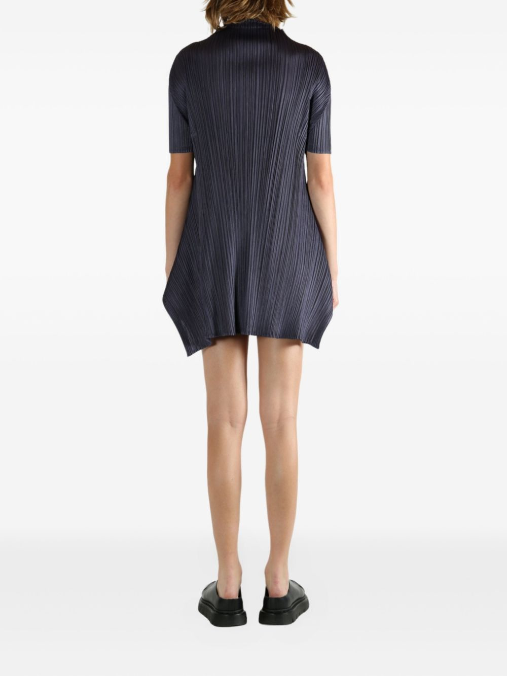 Monthly Colors:July pleated short-sleeve tunic - 4