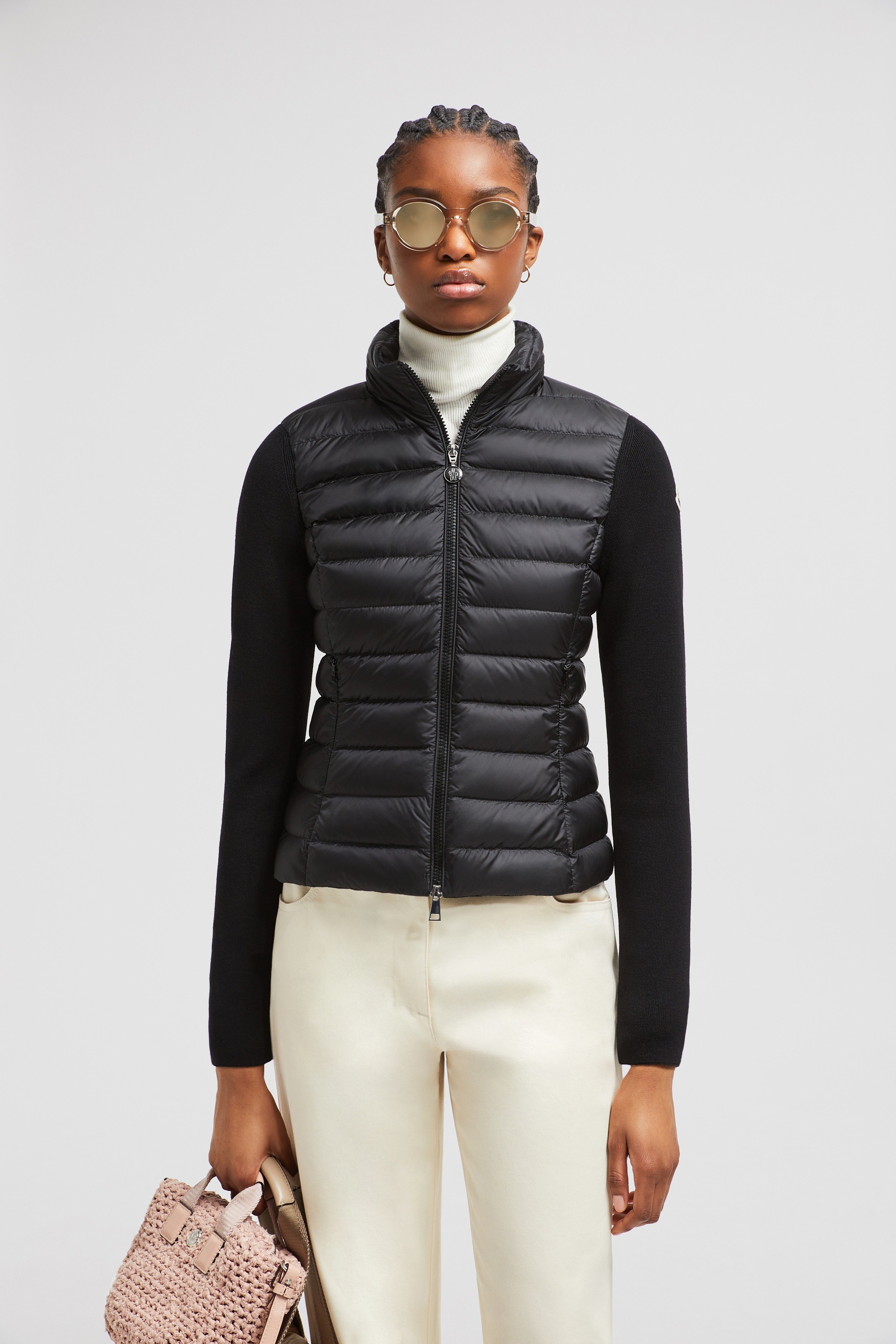 Padded Wool Zip-Up Cardigan - 2