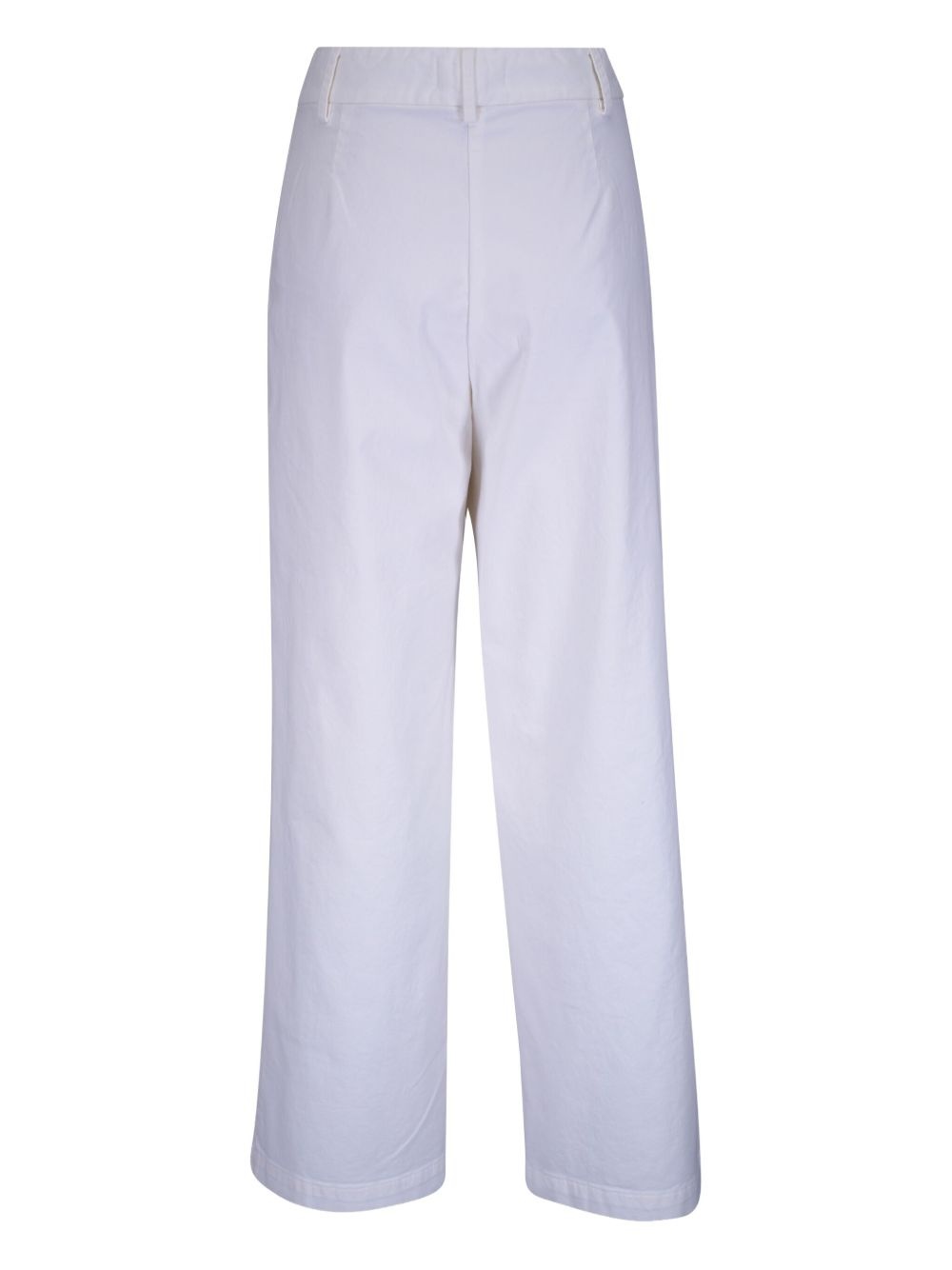 cotton wide-leg trousers - 2