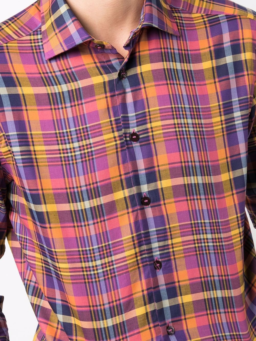 tartan-check long-sleeve shirt - 5