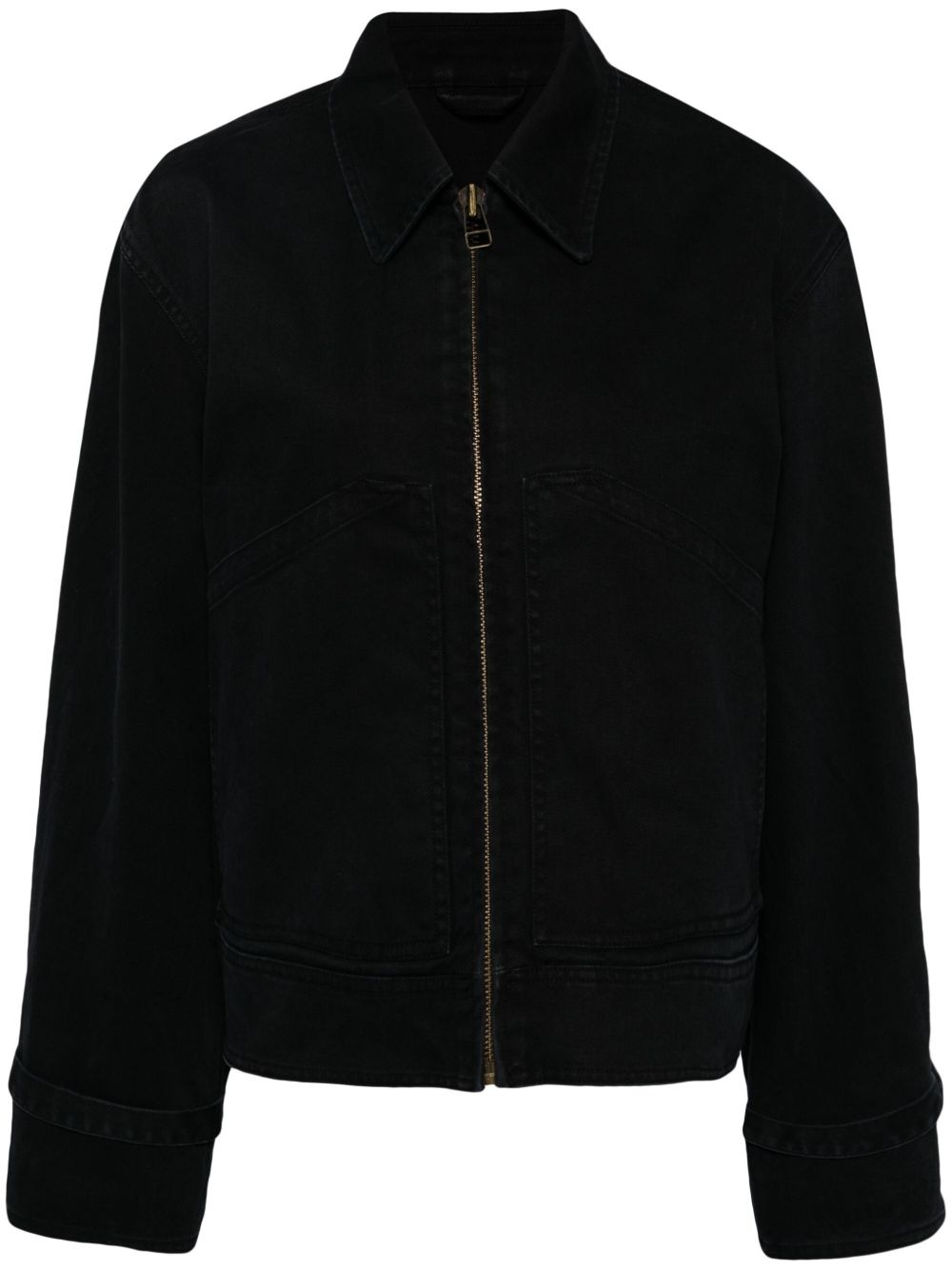 logo-print cotton jacket - 2