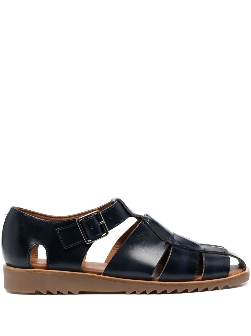 buckle-fastening cut-out sandals 1