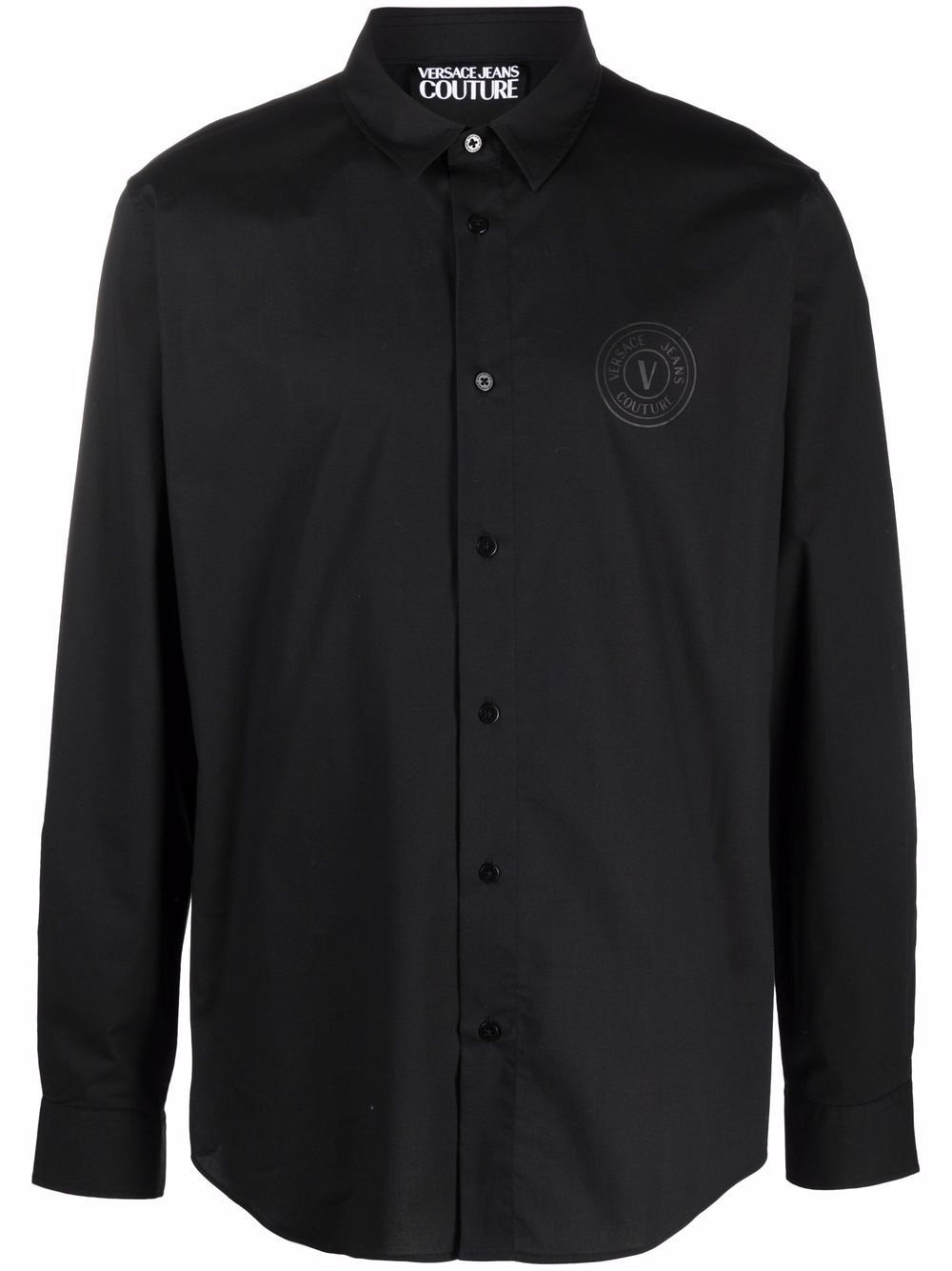 tonal logo button-up shirt - 1