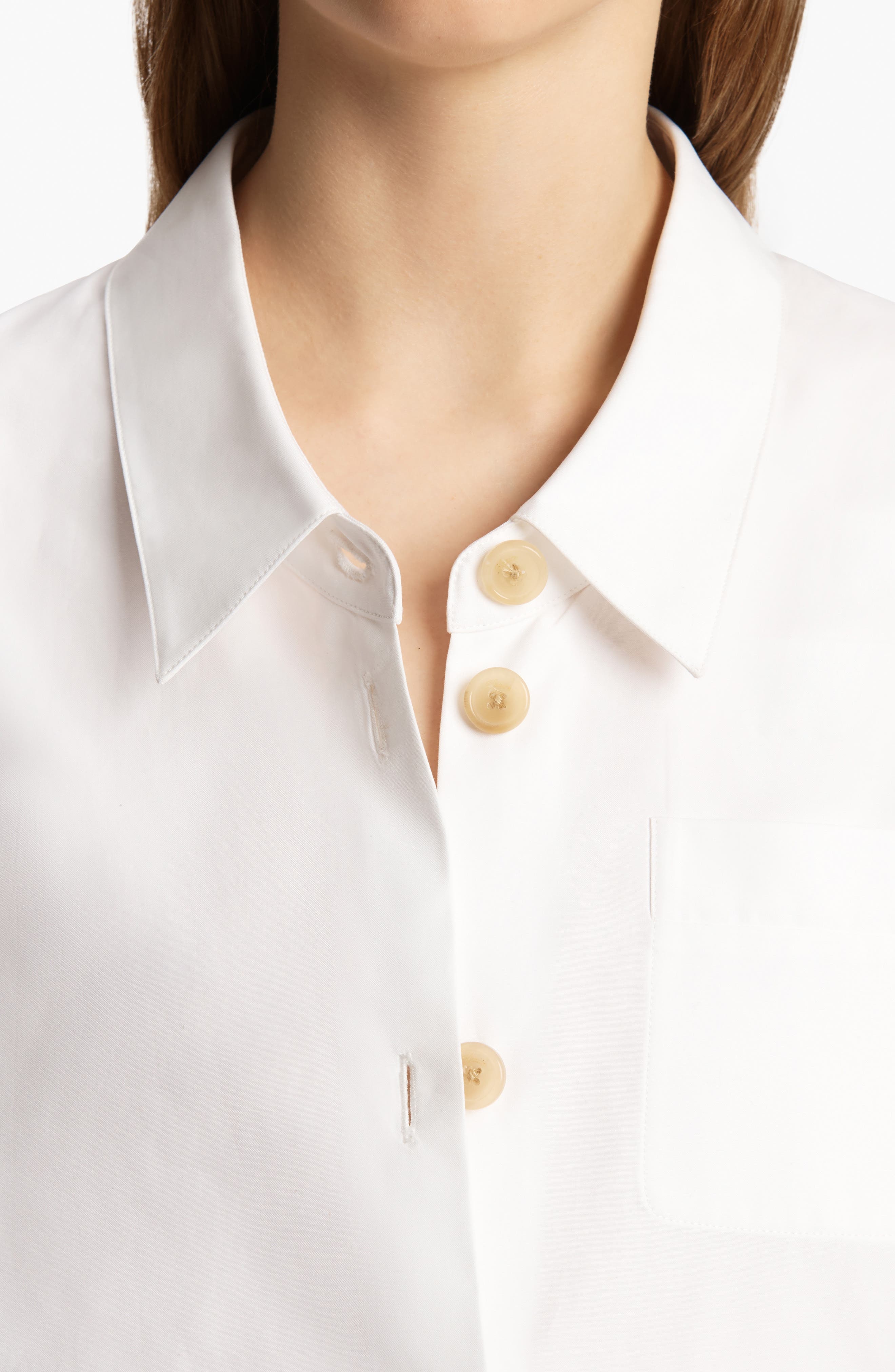 Khaite Keefe Button-Up Shirt in White at Nordstrom - 3