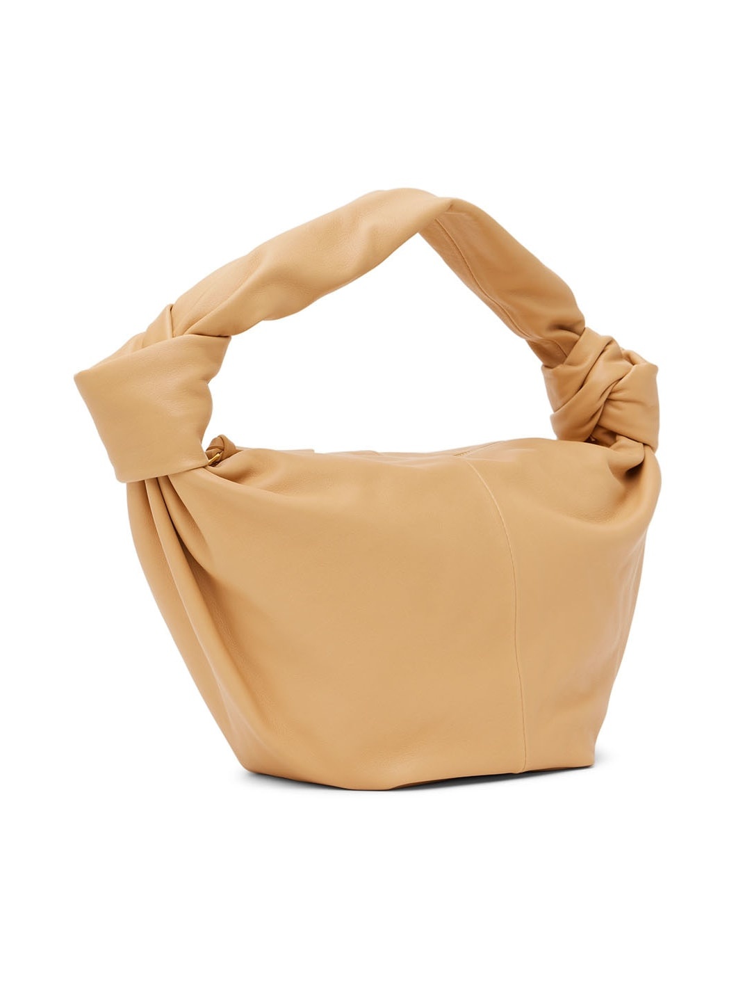 Beige Double Knot Top Handle Bag - 2