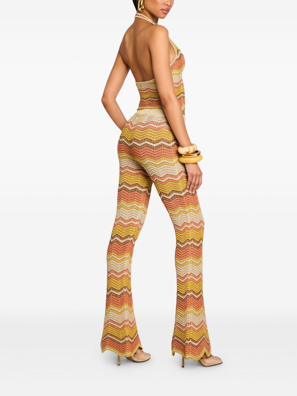 Amira crochet flared trousers - 4