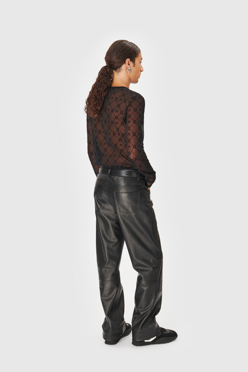 Moonogram Flocked Mesh Long Sleeves 6