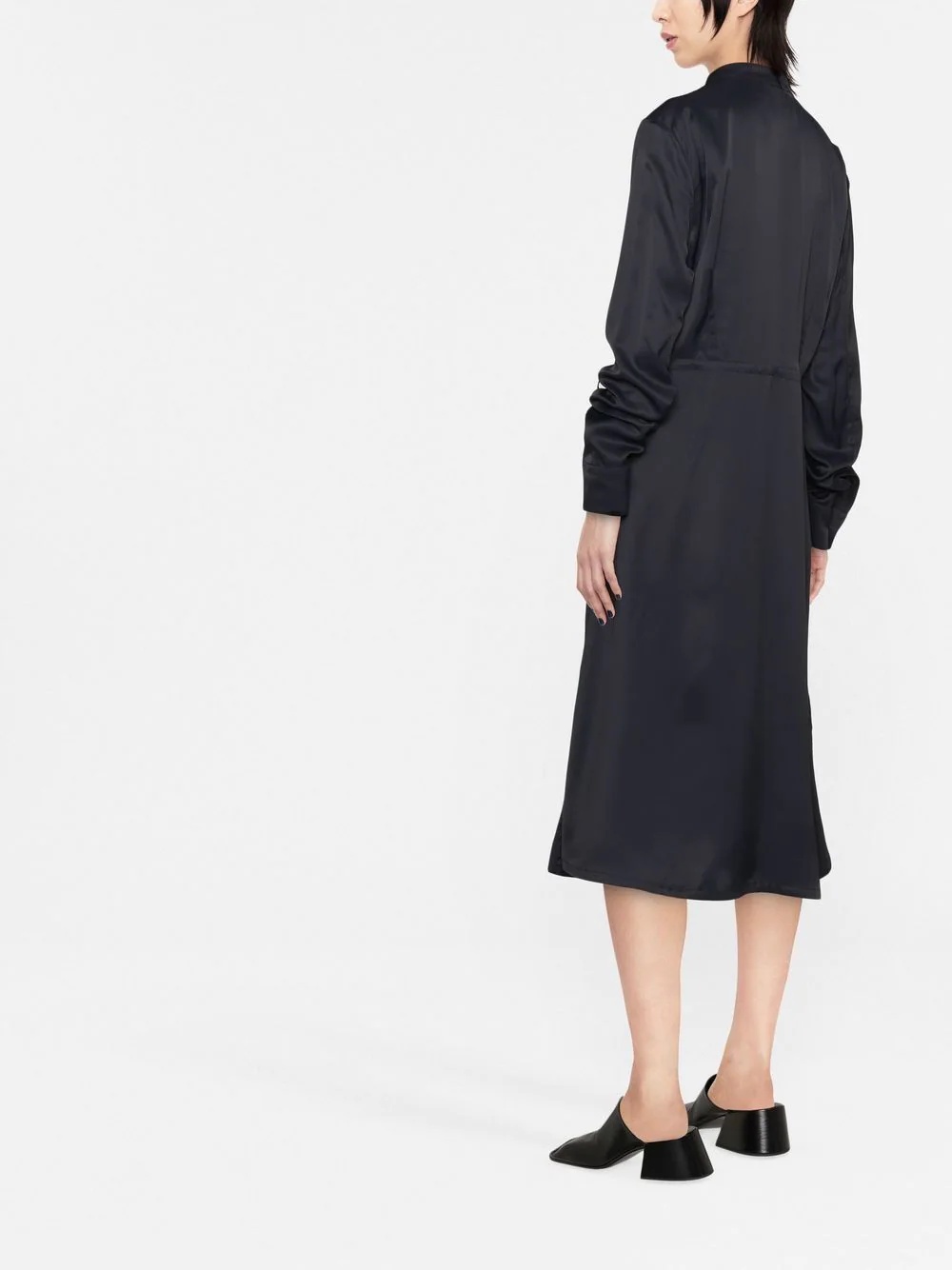 collarless midi dress - 4