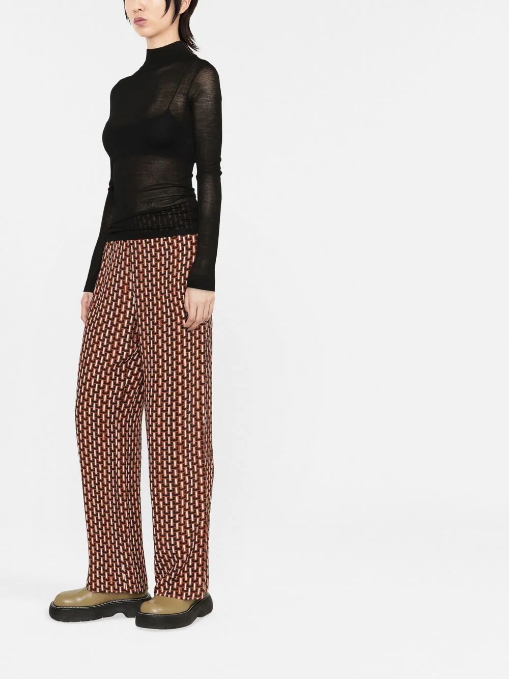 semi-sheer merino knit top - 3
