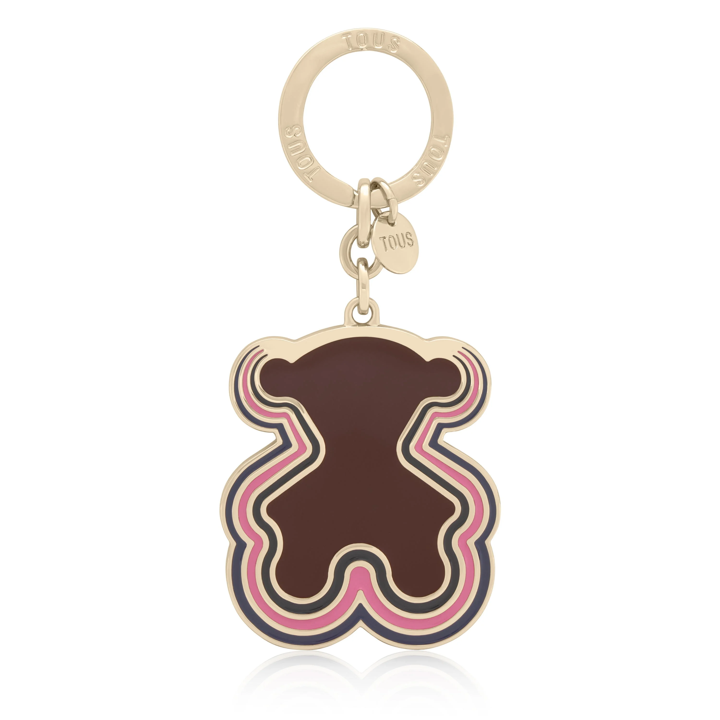 Brown and gold-colored Key ring Bear Waves - 1
