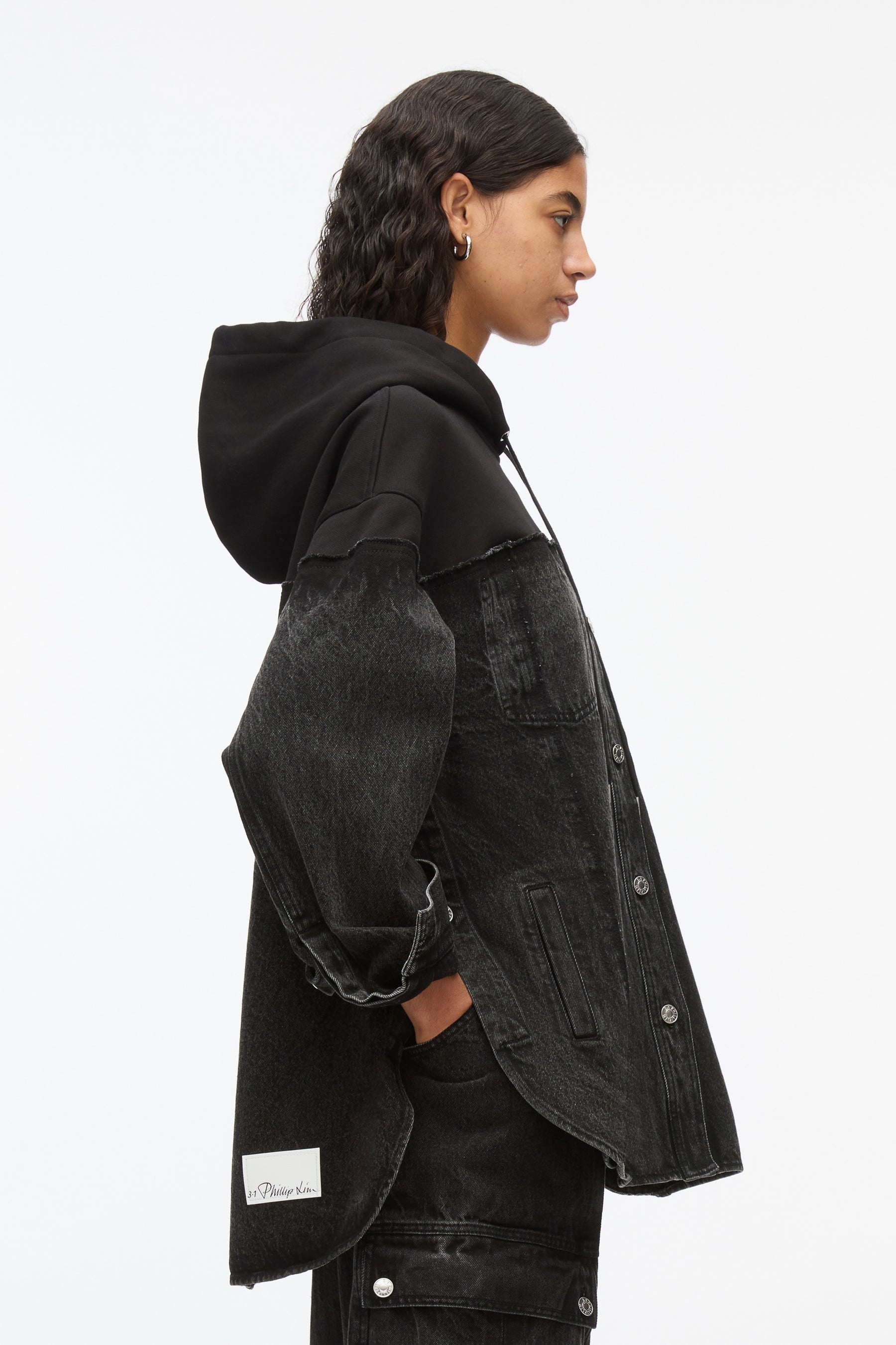 Hybrid Denim Hoodie - 5